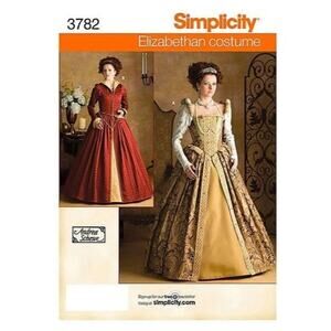 Sewing Pattern Simplicity Andrea Schewe 3782 Elizabethan Costume Dress 6-8-10-12